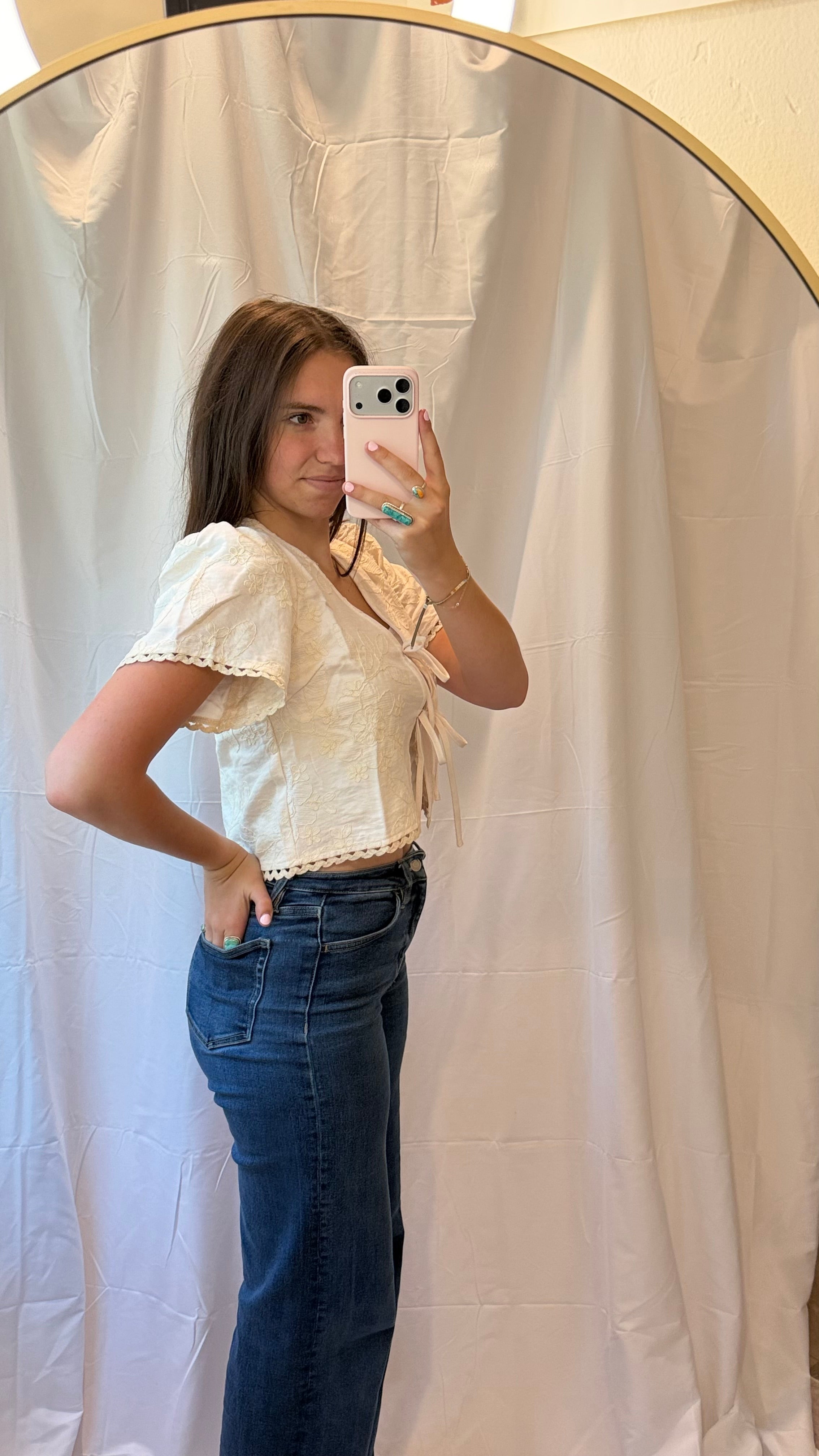 Ivory Bloom Top