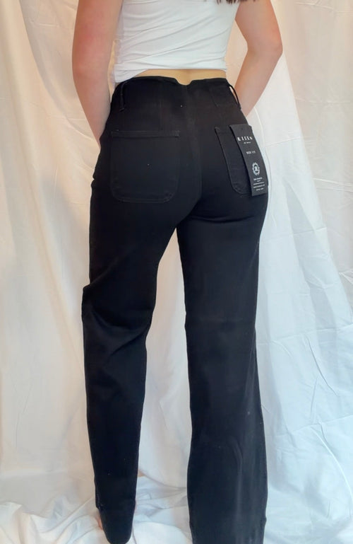 Black Risen Bootcut Jeans