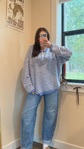 Oversized Cozy Blue Sweater