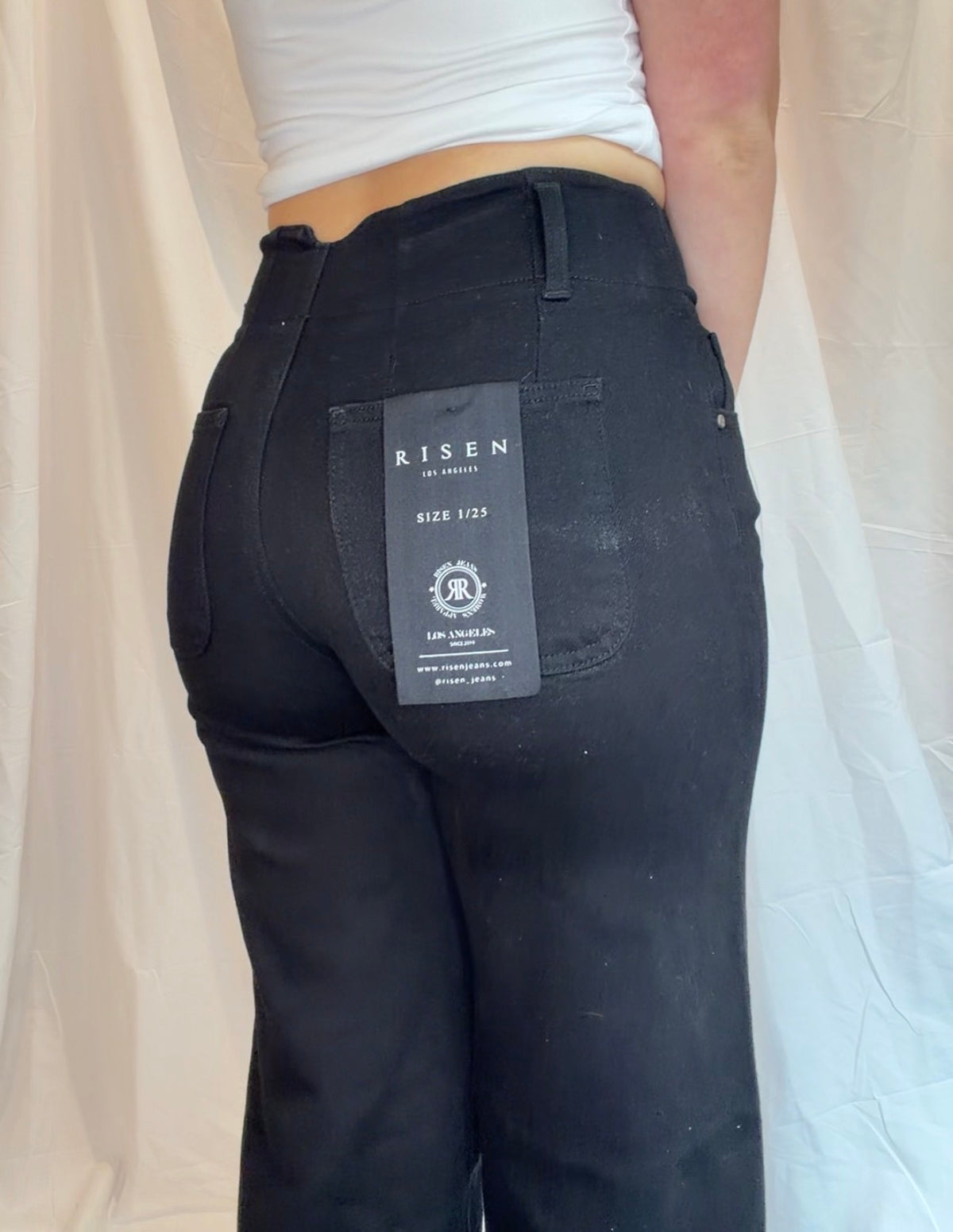 Black Risen Bootcut Jeans