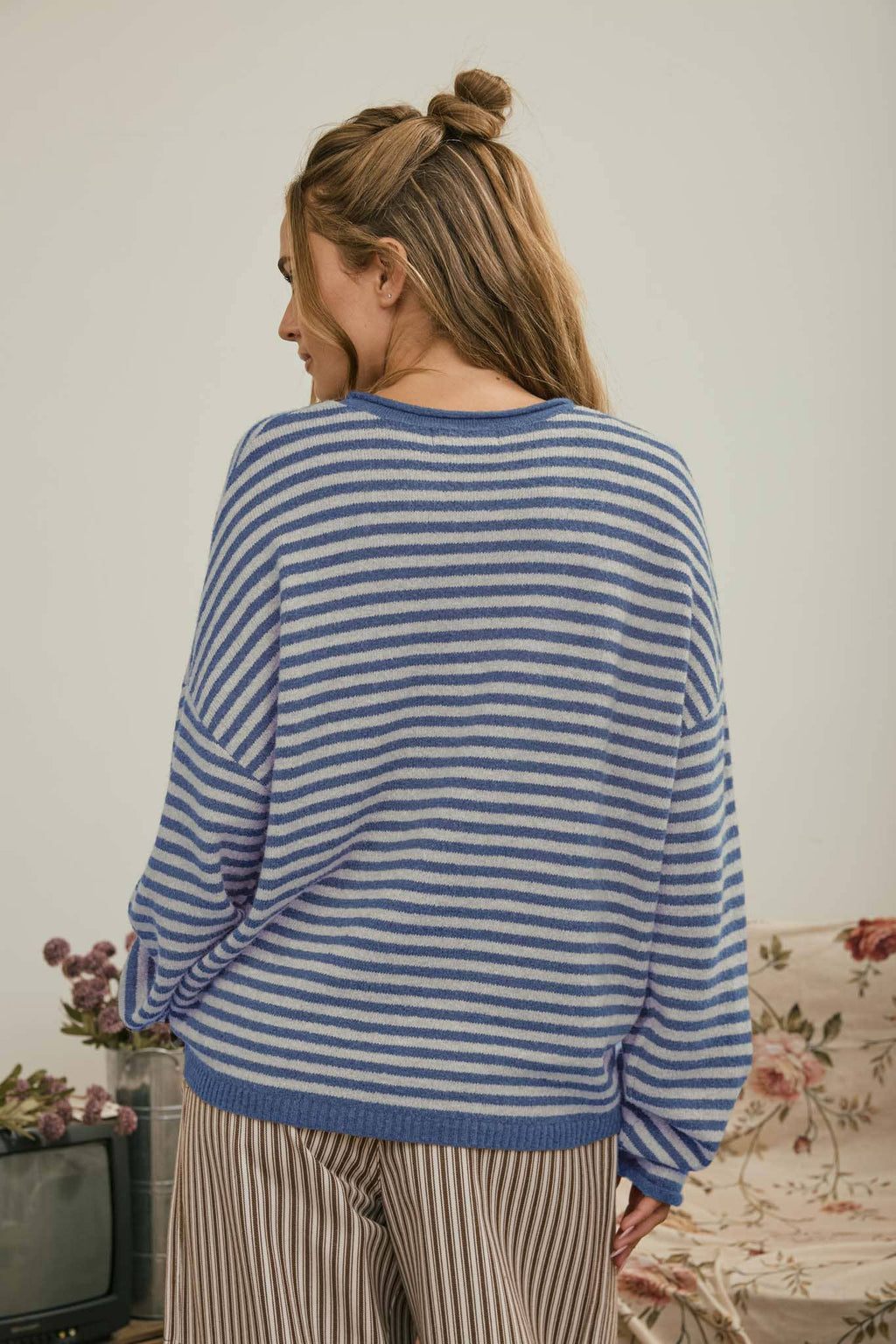 Oversized Cozy Blue Sweater