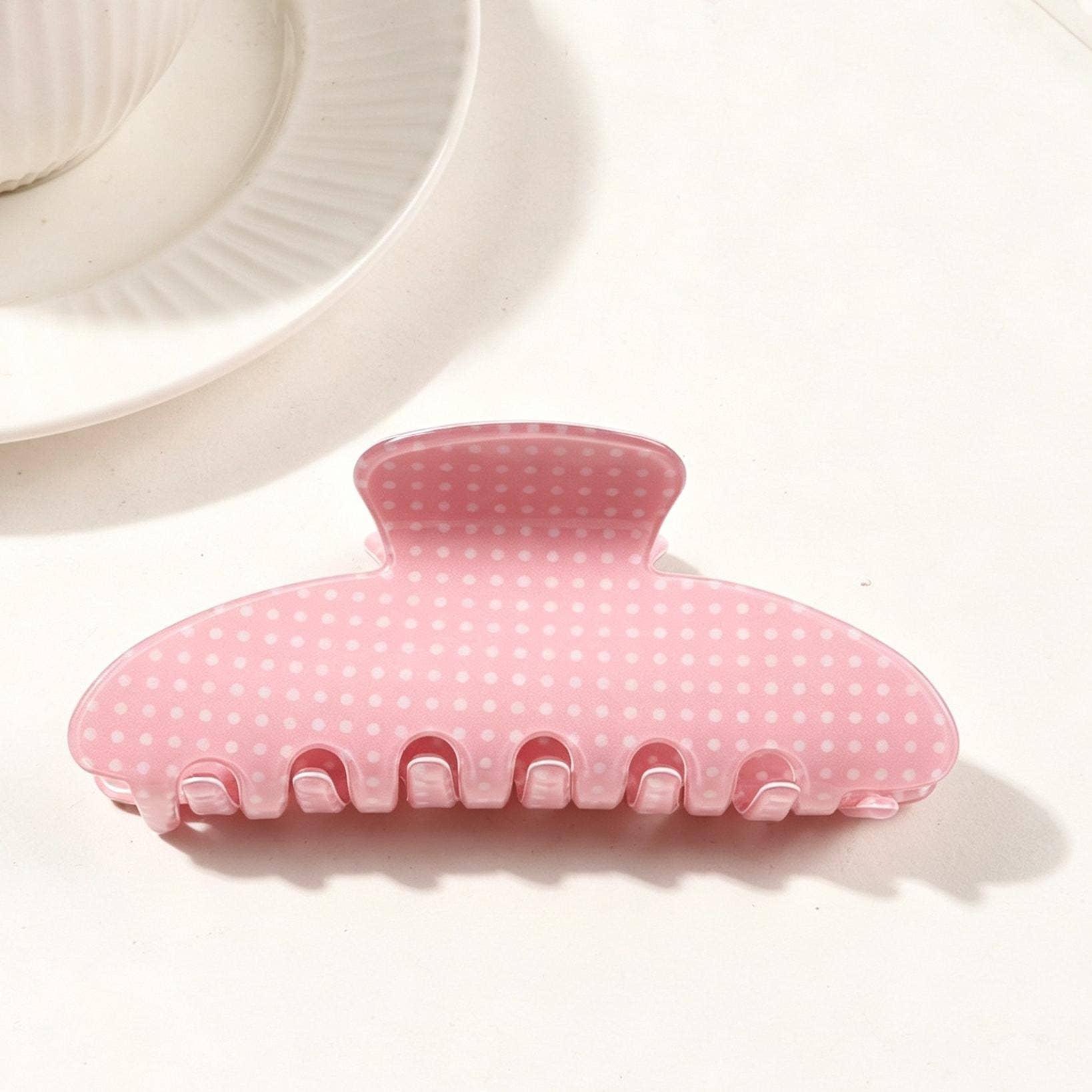 Polka Dot Hair Claw Clips