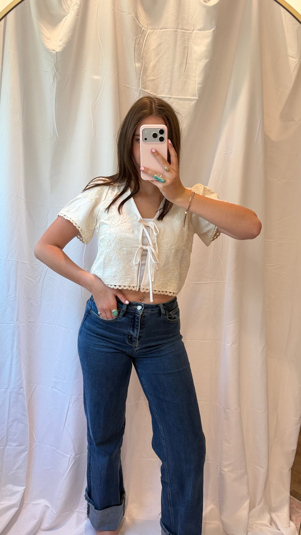 Ivory Bloom Top