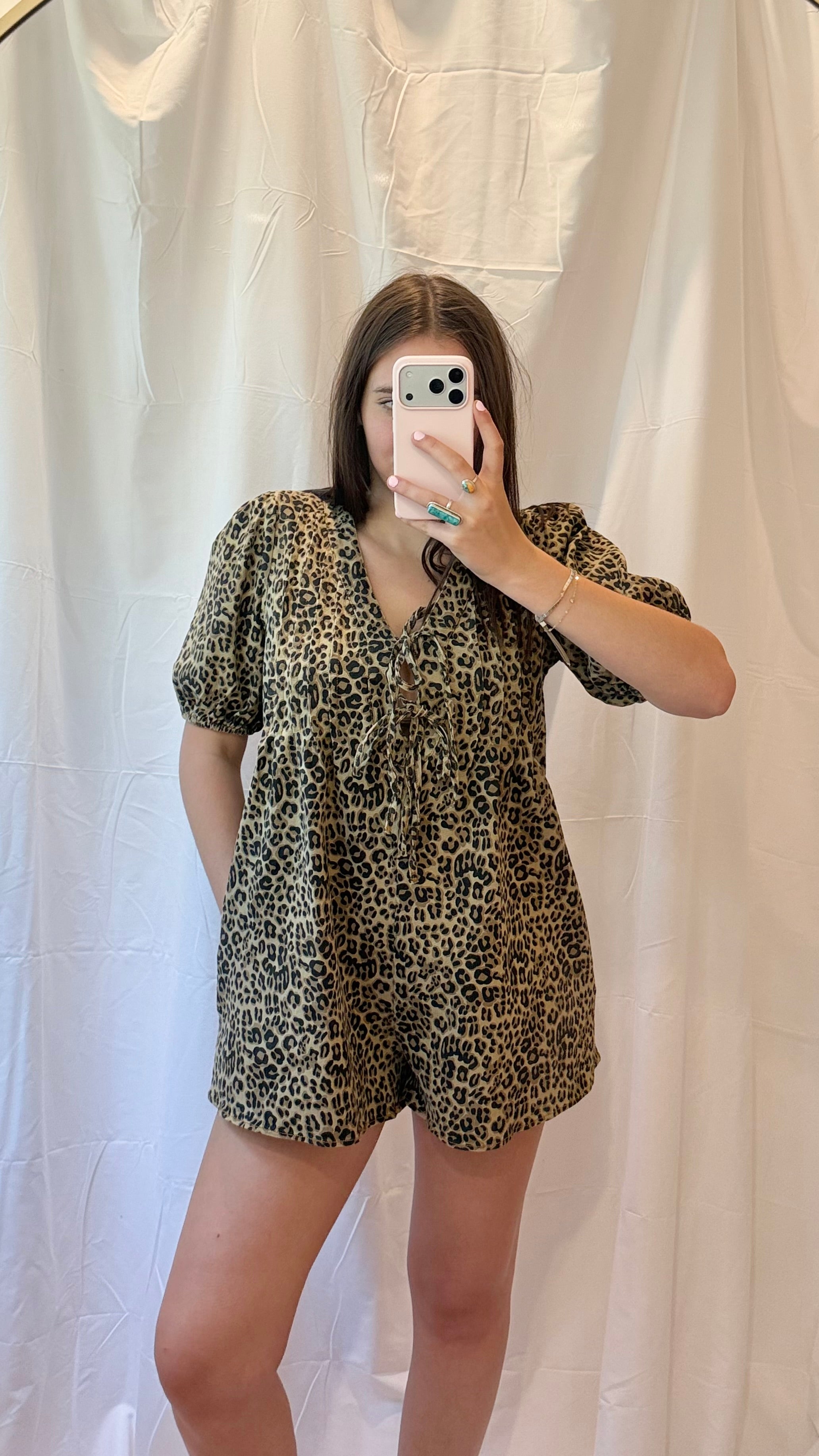 Olivia Leopard Print Romper
