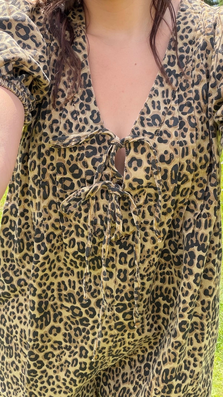 Olivia Leopard Print Romper