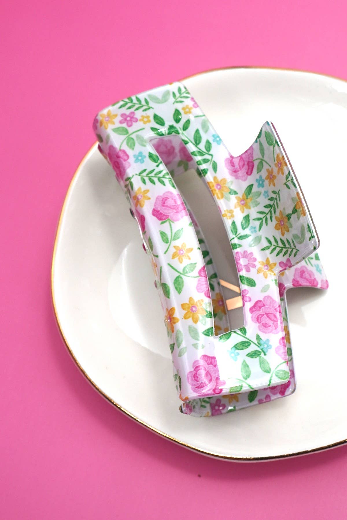 FLORAL DITSY COTTAGECORE HAIR CLAW CLIPS