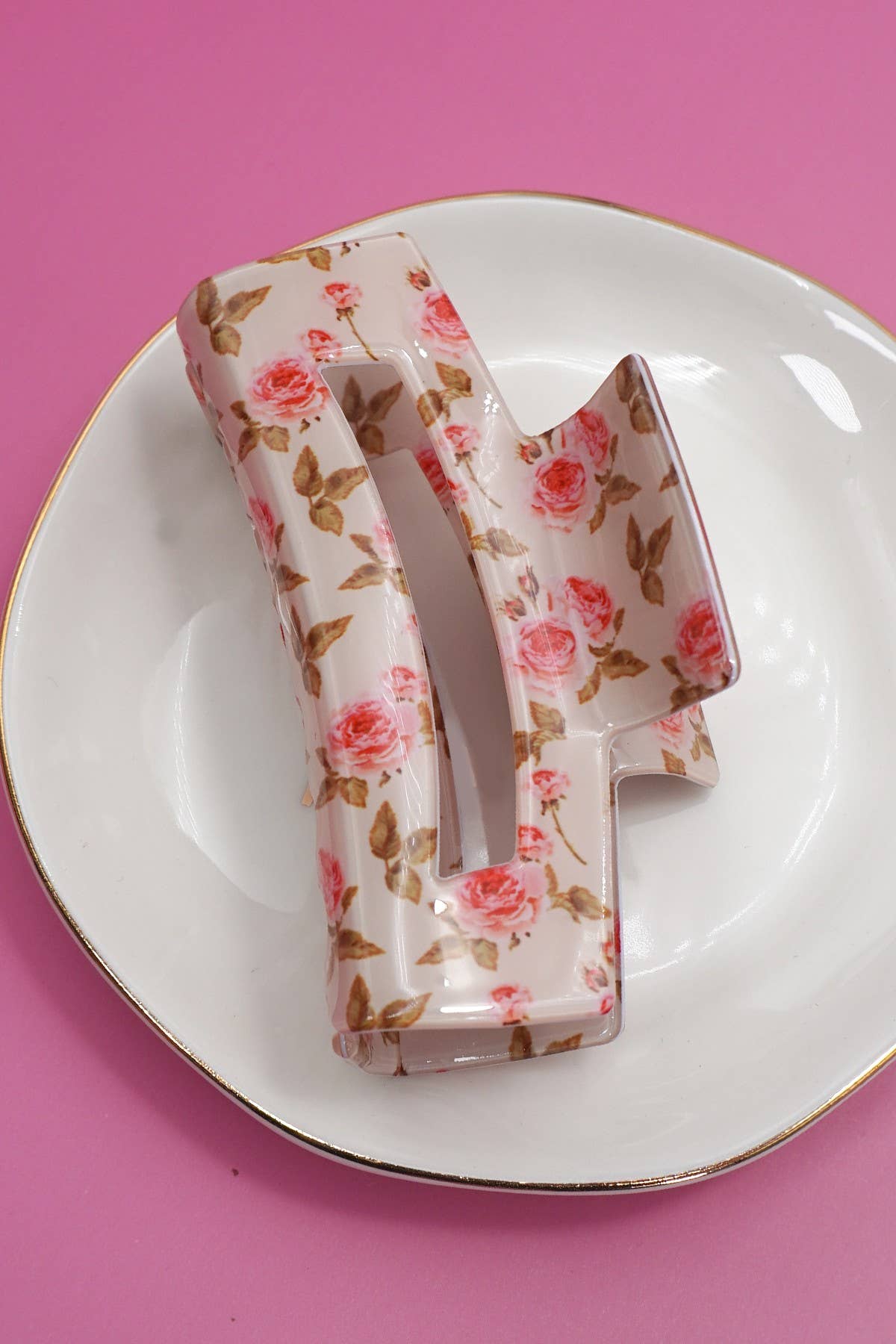 FLORAL DITSY COTTAGECORE HAIR CLAW CLIPS
