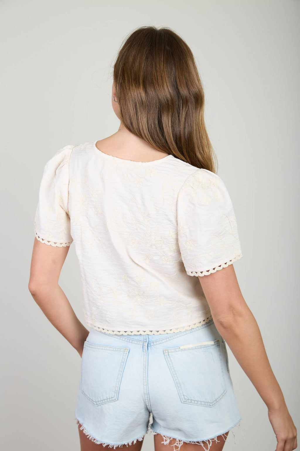 Ivory Bloom Top